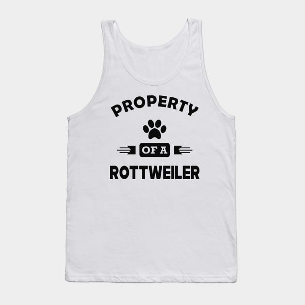 Rottweiler Dog - Property of a rottweiler Tank Top by KC Happy Shop